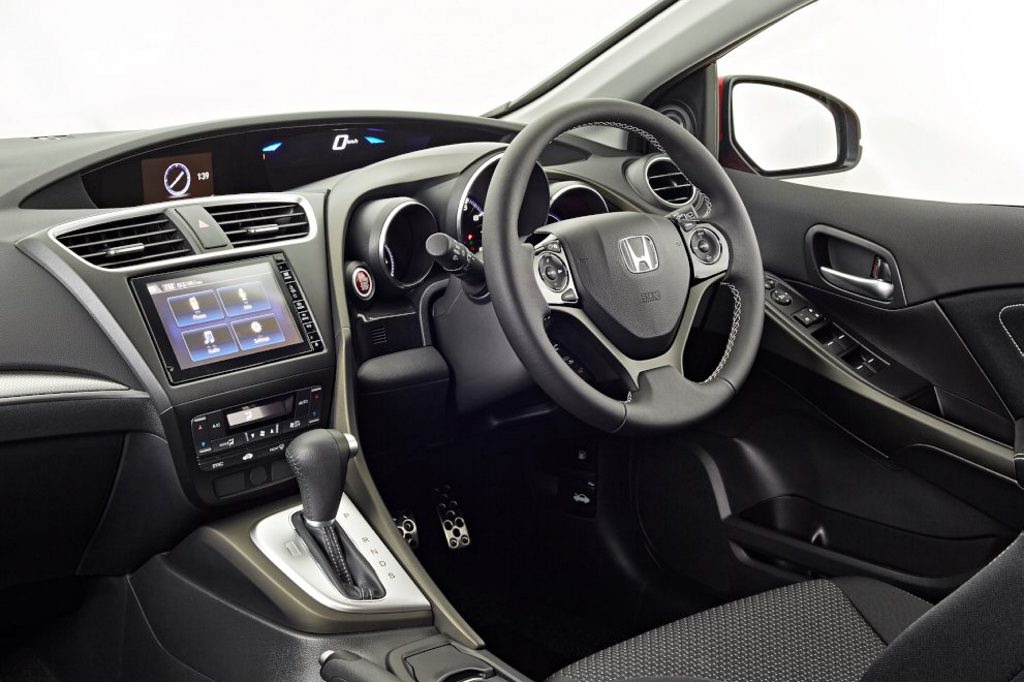 Inside the 2015 Honda Civic. Inside the 2015 Honda Civic.